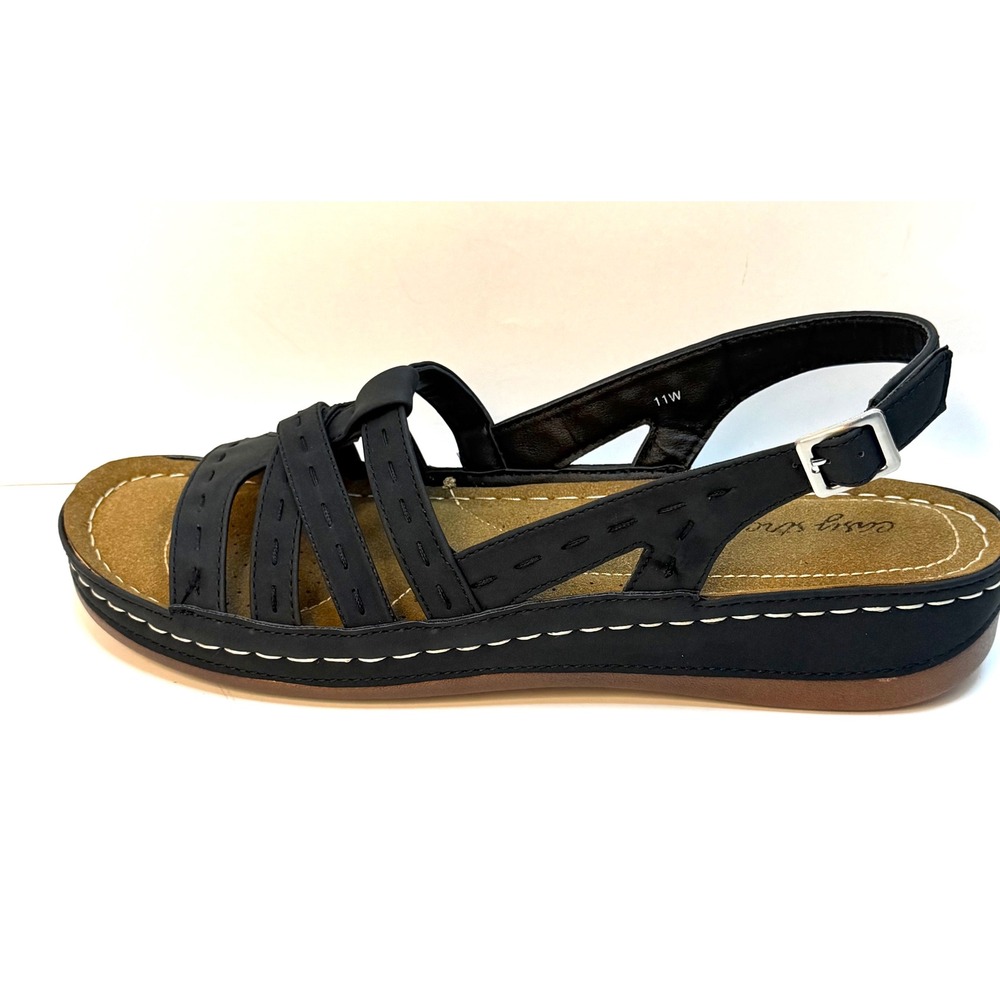 Easy Street Women's Kehlani Sandals Black Size 11W NWT and BOX - Picture 4 of 10